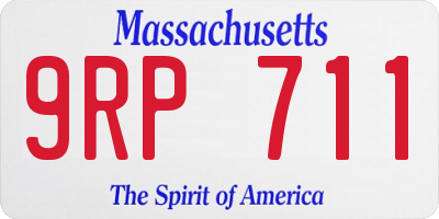 MA license plate 9RP711