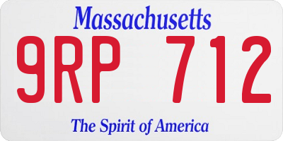 MA license plate 9RP712