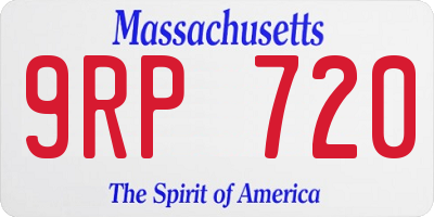 MA license plate 9RP720