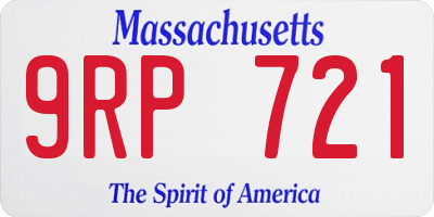 MA license plate 9RP721