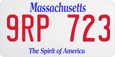 MA license plate 9RP723