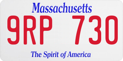 MA license plate 9RP730