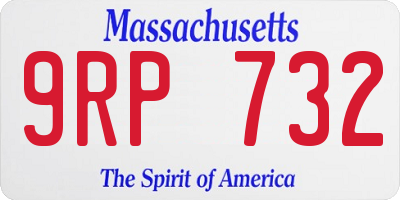 MA license plate 9RP732