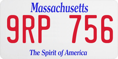 MA license plate 9RP756