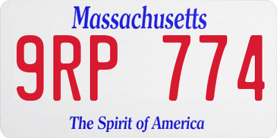 MA license plate 9RP774