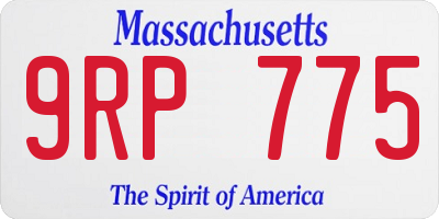 MA license plate 9RP775