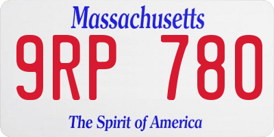 MA license plate 9RP780
