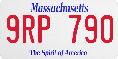 MA license plate 9RP790