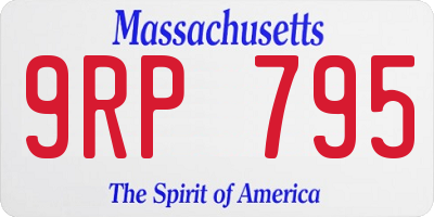 MA license plate 9RP795