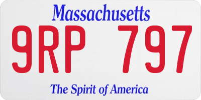 MA license plate 9RP797
