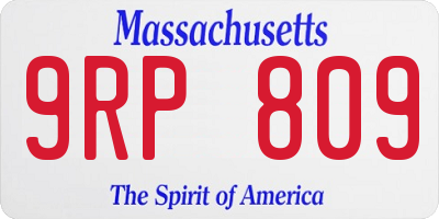 MA license plate 9RP809