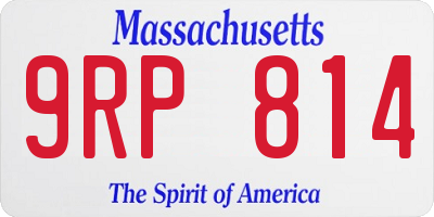 MA license plate 9RP814