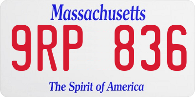 MA license plate 9RP836