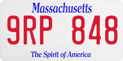 MA license plate 9RP848