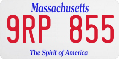 MA license plate 9RP855