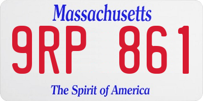 MA license plate 9RP861