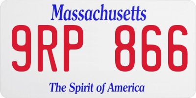 MA license plate 9RP866