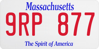 MA license plate 9RP877