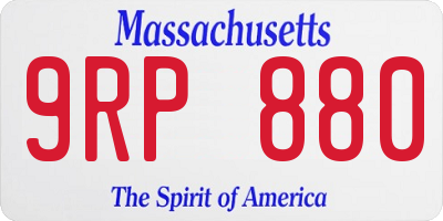 MA license plate 9RP880
