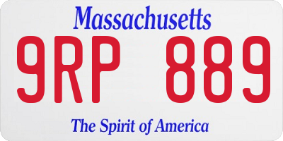 MA license plate 9RP889