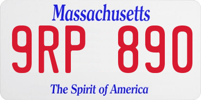MA license plate 9RP890