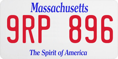 MA license plate 9RP896
