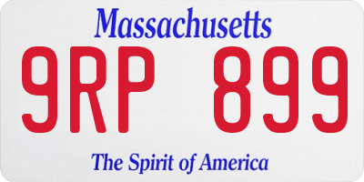 MA license plate 9RP899