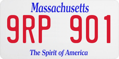 MA license plate 9RP901