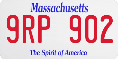 MA license plate 9RP902