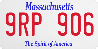 MA license plate 9RP906