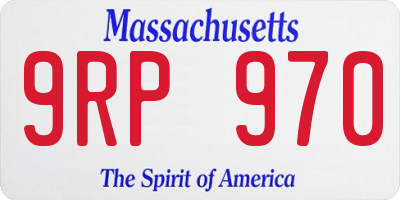 MA license plate 9RP970