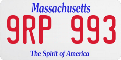 MA license plate 9RP993