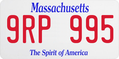 MA license plate 9RP995