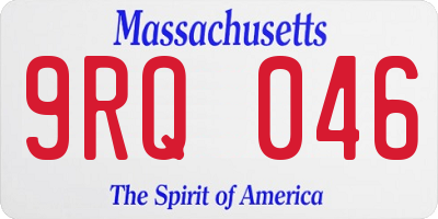 MA license plate 9RQ046