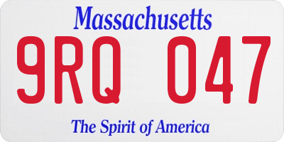 MA license plate 9RQ047