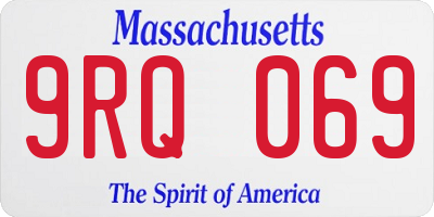 MA license plate 9RQ069