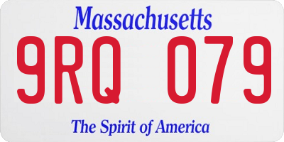 MA license plate 9RQ079