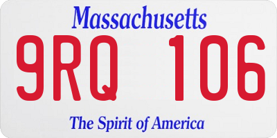 MA license plate 9RQ106