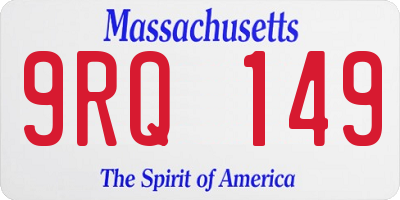 MA license plate 9RQ149