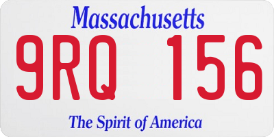 MA license plate 9RQ156