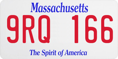 MA license plate 9RQ166