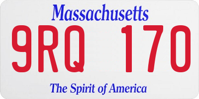 MA license plate 9RQ170