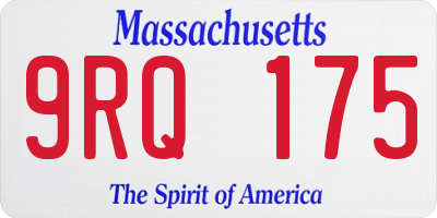 MA license plate 9RQ175
