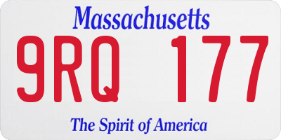 MA license plate 9RQ177