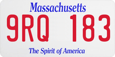 MA license plate 9RQ183