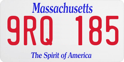 MA license plate 9RQ185