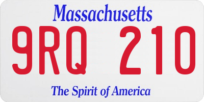 MA license plate 9RQ210
