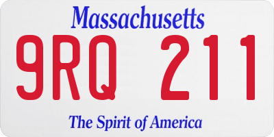 MA license plate 9RQ211