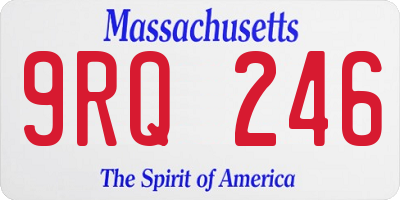 MA license plate 9RQ246