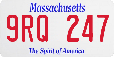 MA license plate 9RQ247